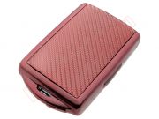 Generic product - Pink / red carbon fiber effect TPU case for 4-button remote control for Volvo XC40 / XC60 / V90 / S90 / XC90 / V60